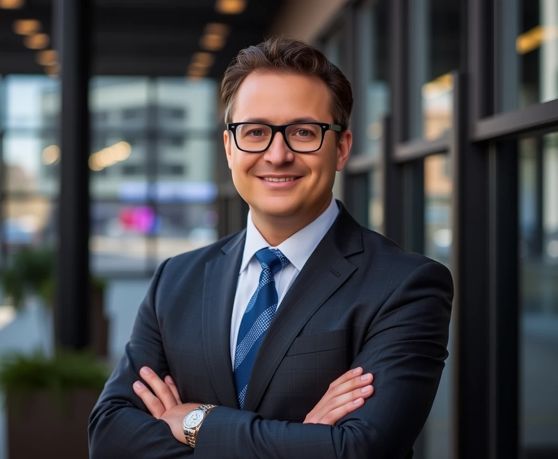 Stylish corporate headshot in downtown LA