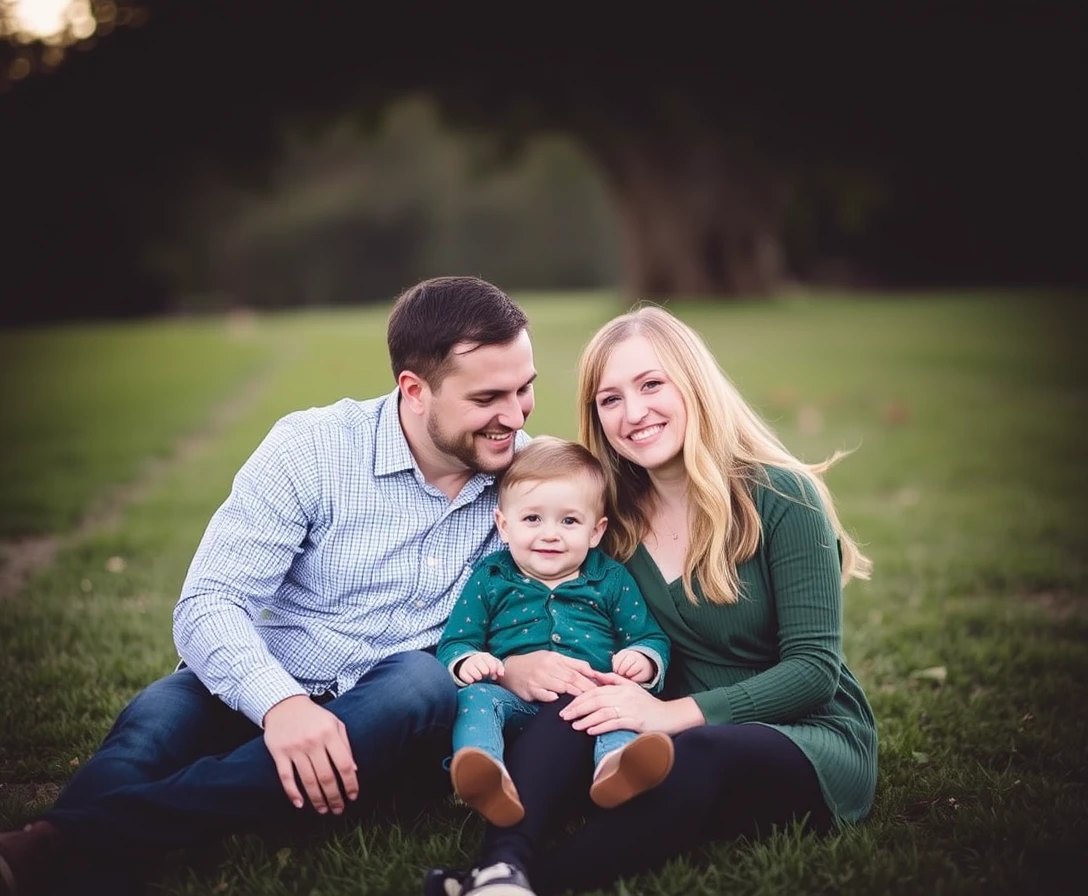 Intimate family portrait in Griffith Park