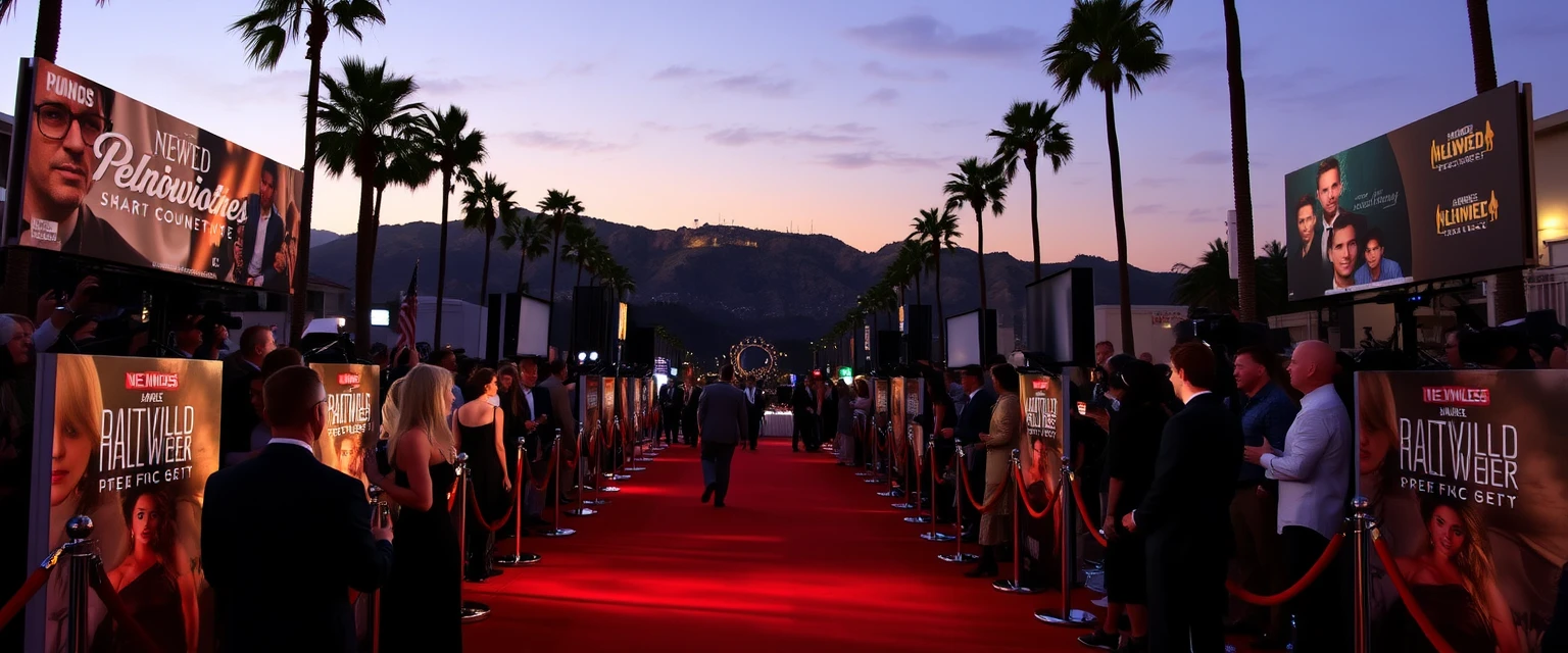 Glamorous red carpet event in Hollywood